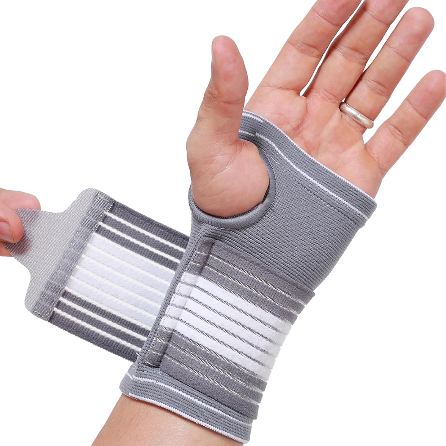 NeoTech Care Hand Palm Wrist Support (Gray, Size M, 1 Unit)