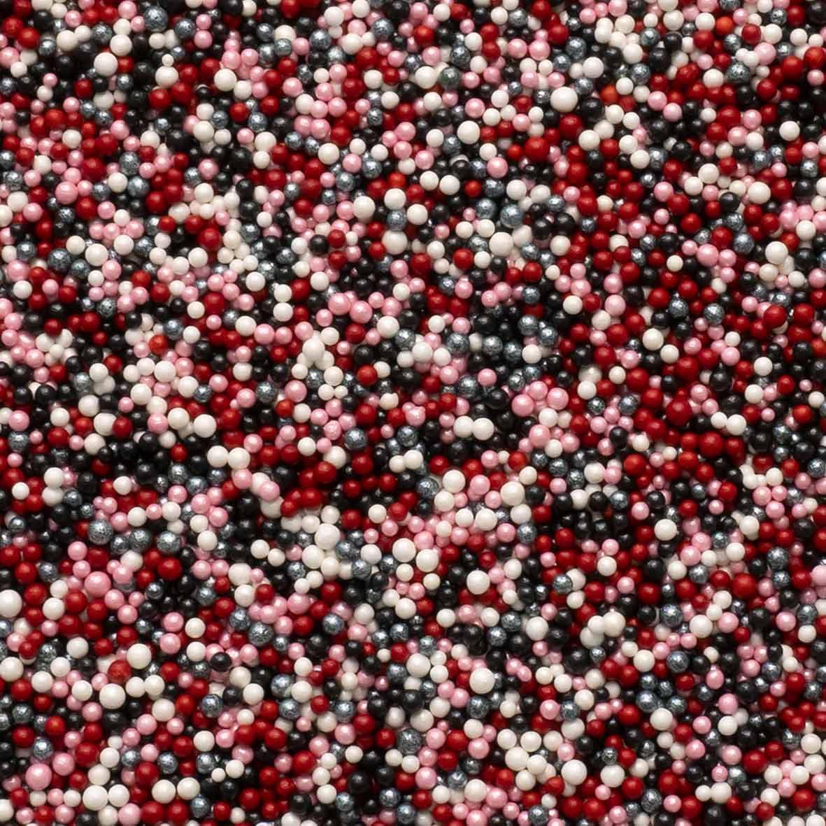 Oasis Supply True Love Sprinkles – Edible Sugar Shapes for Valentine’s Day – Red & White Heart Cake, Cupcake & Cookie Decorations – Romantic Party Baking Toppings for Desserts