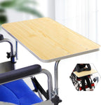 Removable Wood Wheelchair Tray, 22.4 in Detachable Wooden Wheelchair Table Accessory Attachment Eating, Reading, Writing Wheelchair Accessories fit Adult Wheelchair Tray