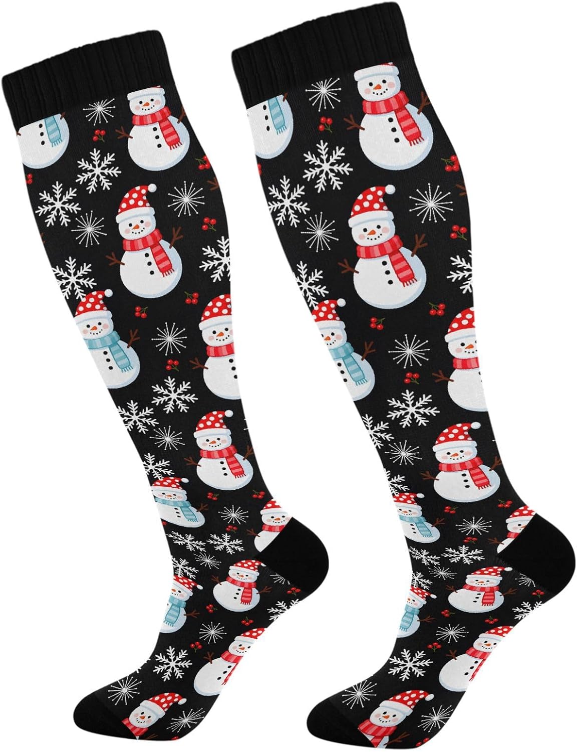 Compression Socks for Women Men Knee High Socks for Running Athletic Nurse Cycling Sports
