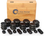Master Massage 28-Piece Hot Stone Set – Basalt Rocks for Professional & Home Spa Therapy, Healing & Pain Relief