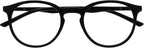 OPULIZE MET Blue Light Blocking Reading Glasses for Women Men, Slim Round Frame with Scratch Resistant and Spring Hinges, Computer Glasses with Anti-Reflective, Black +3 (Pack of 1)