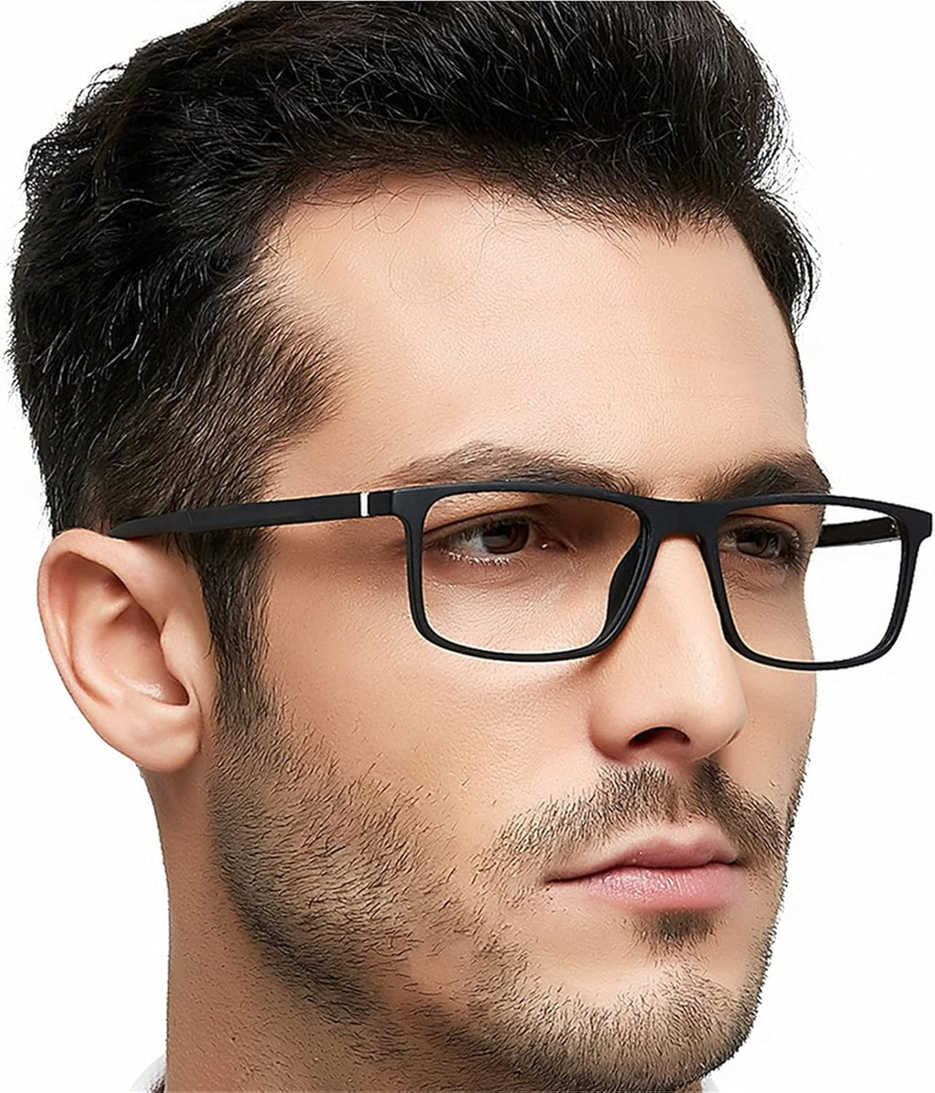 OCCI CHIARI Blue Light Reading Glasses Computer Reader Men Small Fashion 0 1.0 1.5 2.0 2.5 3.0 3.5 (A-Black, 1.5)