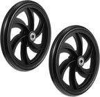 2 Sets Replacement Wheelchair Wheels for Walkers 7.5 Inch Wheelchair Front Wheels Anti Slip Walker Rubber Replacement for Stroller Casters Rollers Accessories