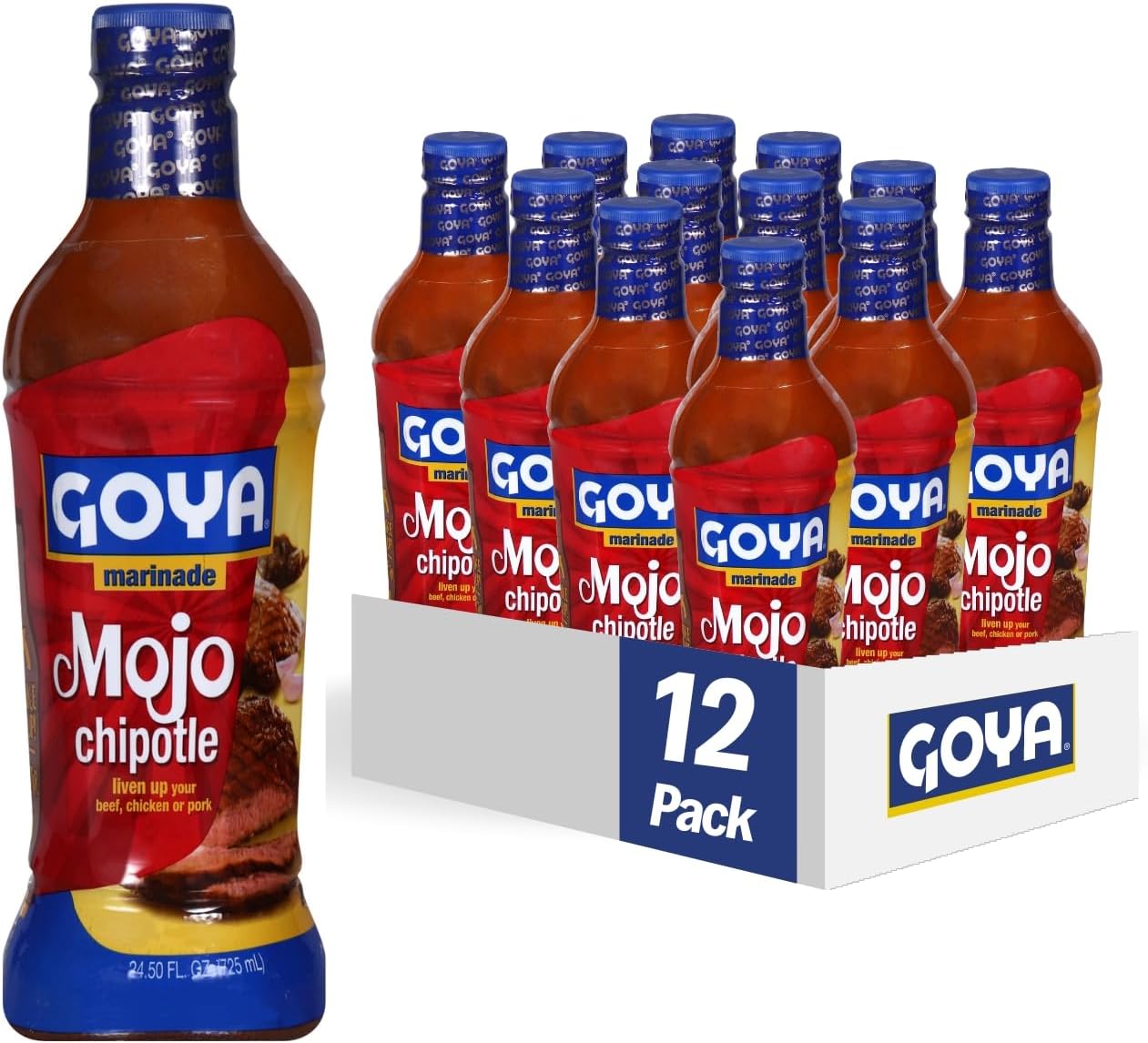 Goya Foods Chipotle Mojo Marinade, 24.5 Fl Oz (Pack of 12)