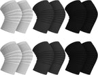 Geyoga 6 Pairs Knee Warmers for Women Men Breathable Leg Warmers Windproof Knee Sleeves Leg Brace Pad for Cycling Sports