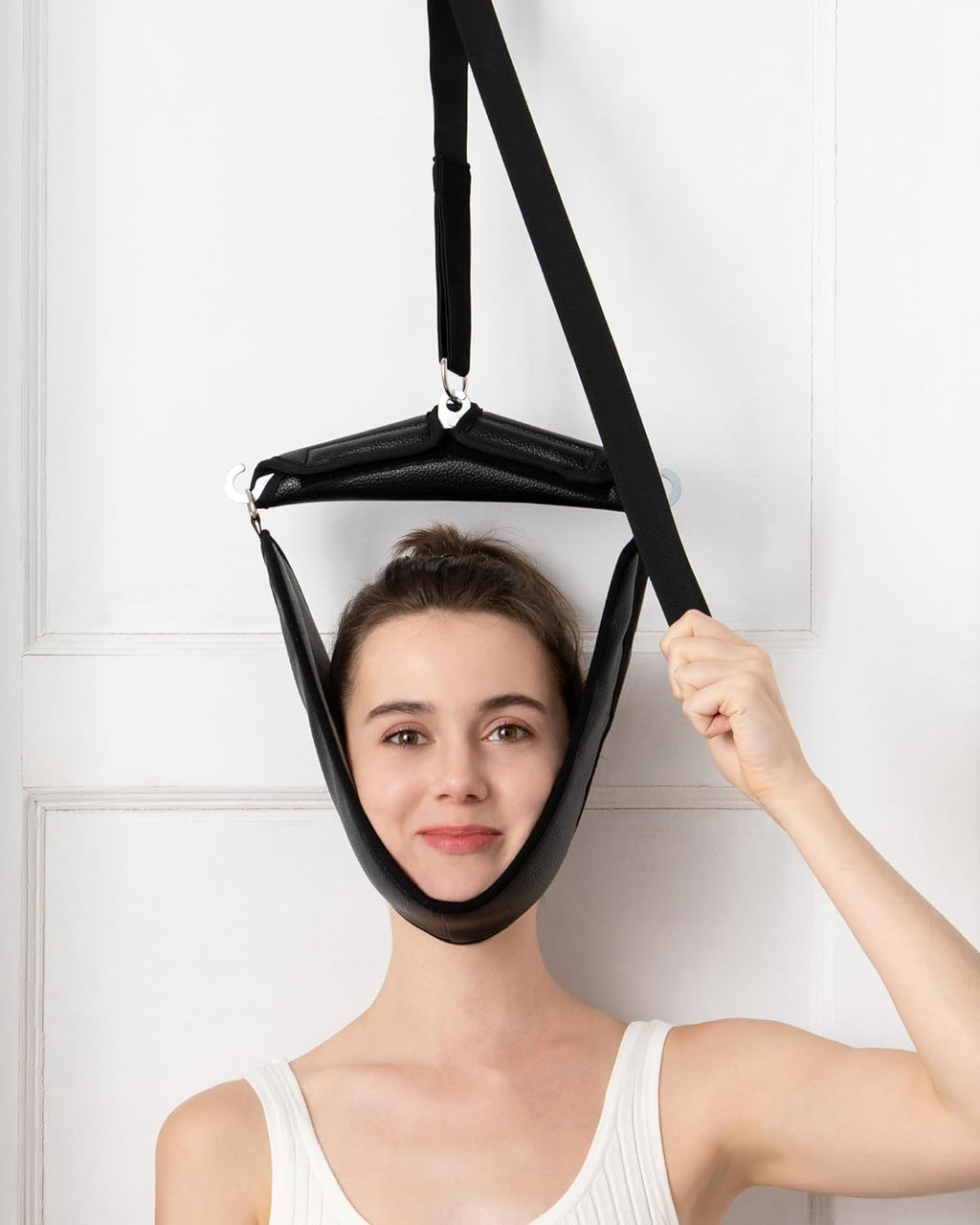 Neck Stretcher Cervical Traction Device for Home Use - Over The Door Cervical Traction Device for Decompression Home Physical Therapy, Portable Neck Traction Device for Neck Pain (with Box)
