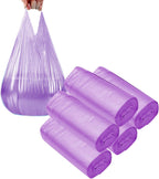 4 GALLON Bathroom Trash Bags Purple, 100 Counts Small Garbage Bags for Office, Bathroom Wastebasket Waste Bin Black Portable Rubbish Bags (Purple 100pcs)