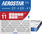 Aerostar 21 1/2x23 5/16x1 MERV 11 Pleated Air Filter, AC Furnace Air Filter, 4 Pack (Actual Size: 21 1/2" x 23 5/16" x 3/4")