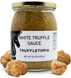 Truffletopia I White Truffle Sauce I Made with Real White Truffles from Italy I Most Versatile Topping or Condiment, for Seasoning, Cooking & Baking I Gluten Free, Non-GMO, No MSG, Cholesterol Free, Sugar Free I 16.6 oz