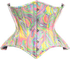 Daisy corsets Women's Daisy Corsets Top Drawer Retro Swirl Steel Boned Curvy Cut Underbust Cincher Corset