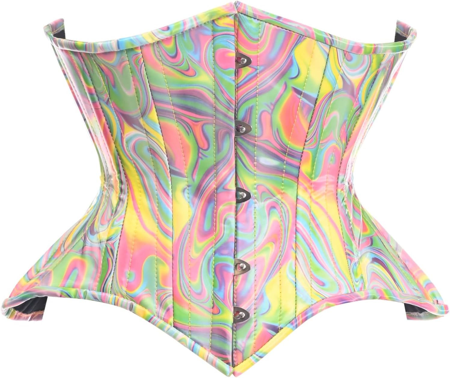 Daisy corsets Women's Daisy Corsets Top Drawer Retro Swirl Steel Boned Curvy Cut Underbust Cincher Corset