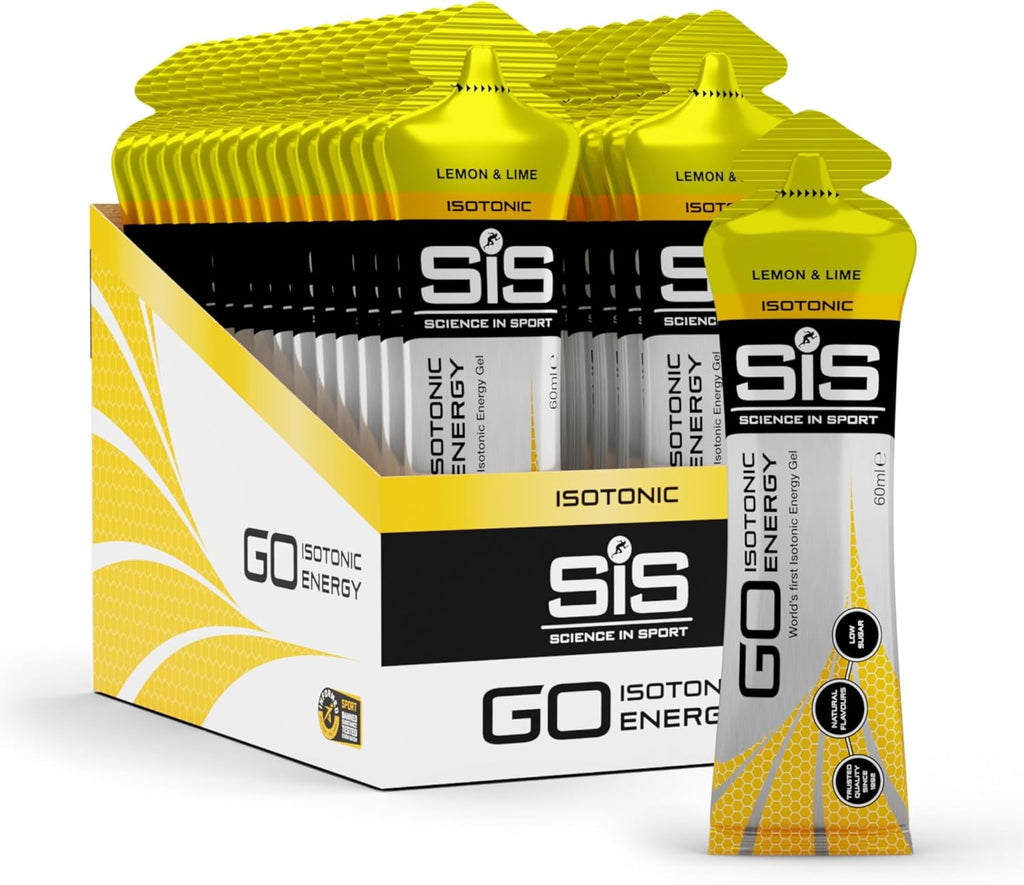 Science in Sport GO Isotonic Energy Gel - Fast-Acting Liquid Carbohydrate Gel for Instant Energy - Sports Nutrition - Gluten-Free & Vegan - Lemon & Lime Flavor - 30 Count