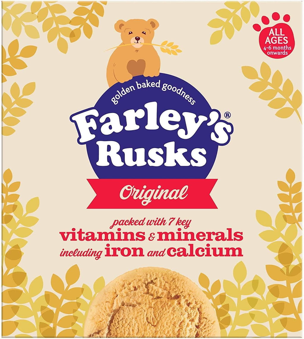 Farley's Rusks Original Biscuits 300g – Made from the finest baby grade ingredients. A great way to gradually introduce your baby to solid foods. Packed with 7 key vitamins and minerals