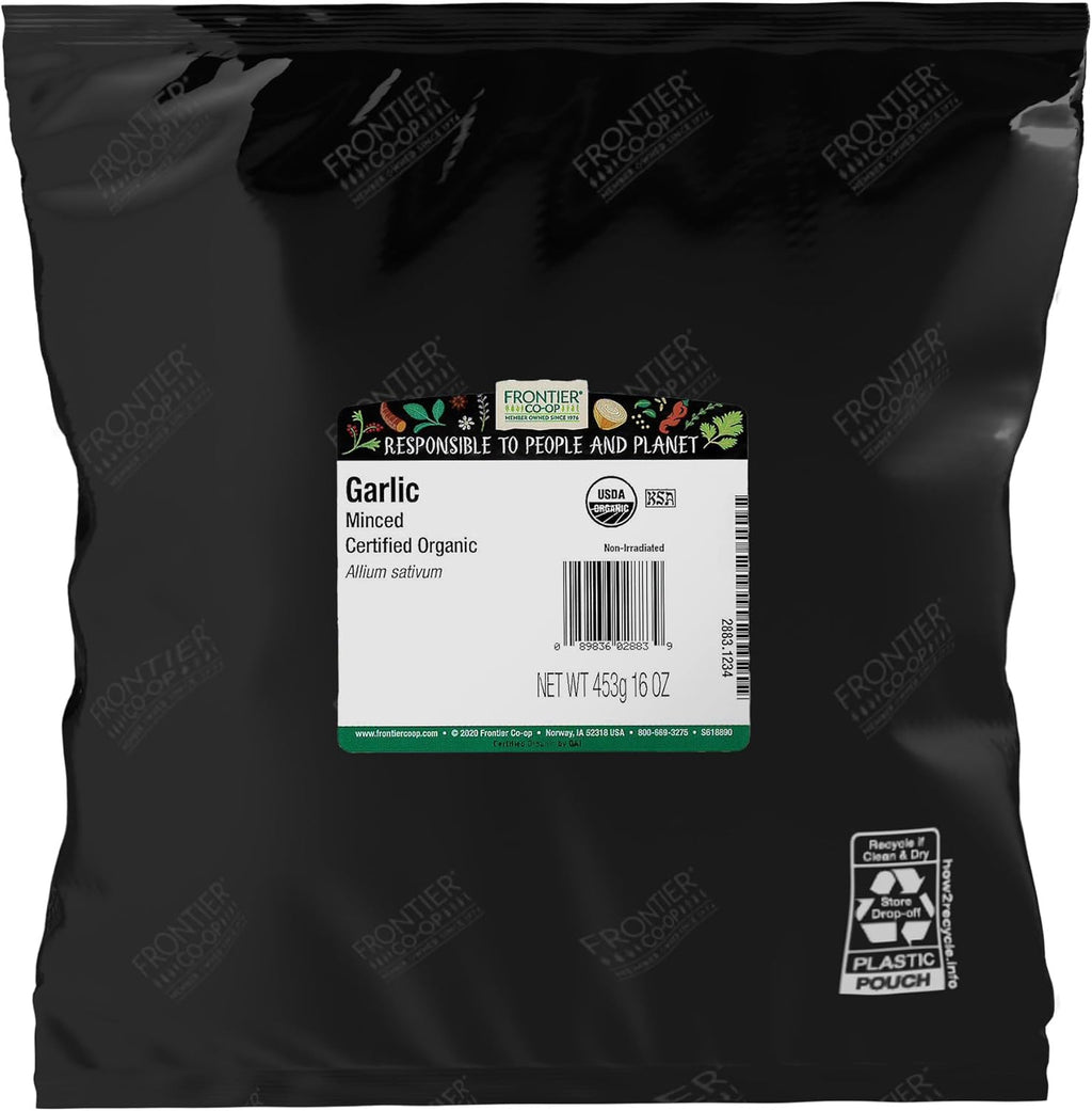 FRONTIER Organic Bulk Garlic Flakes, 1 LB