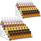 YEXEXINM 2 Pack 7 Tier Essential Oil Organizer,Clear Essential Oil Holder,Essential Oil Storage Shelf,Essential Oil Collection Display Rack Organizer Holds 5ml 10ml 15ml 30ml Essential Oils