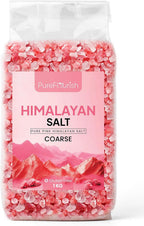 Pure Flourish® Pink Himalayan Salt (Coarse) 1kg PREMIUM UNREFINED | 100% NATURAL | GLUTEN FREE | VEGAN | VEGETARIAN | RESEALABLE POUCH