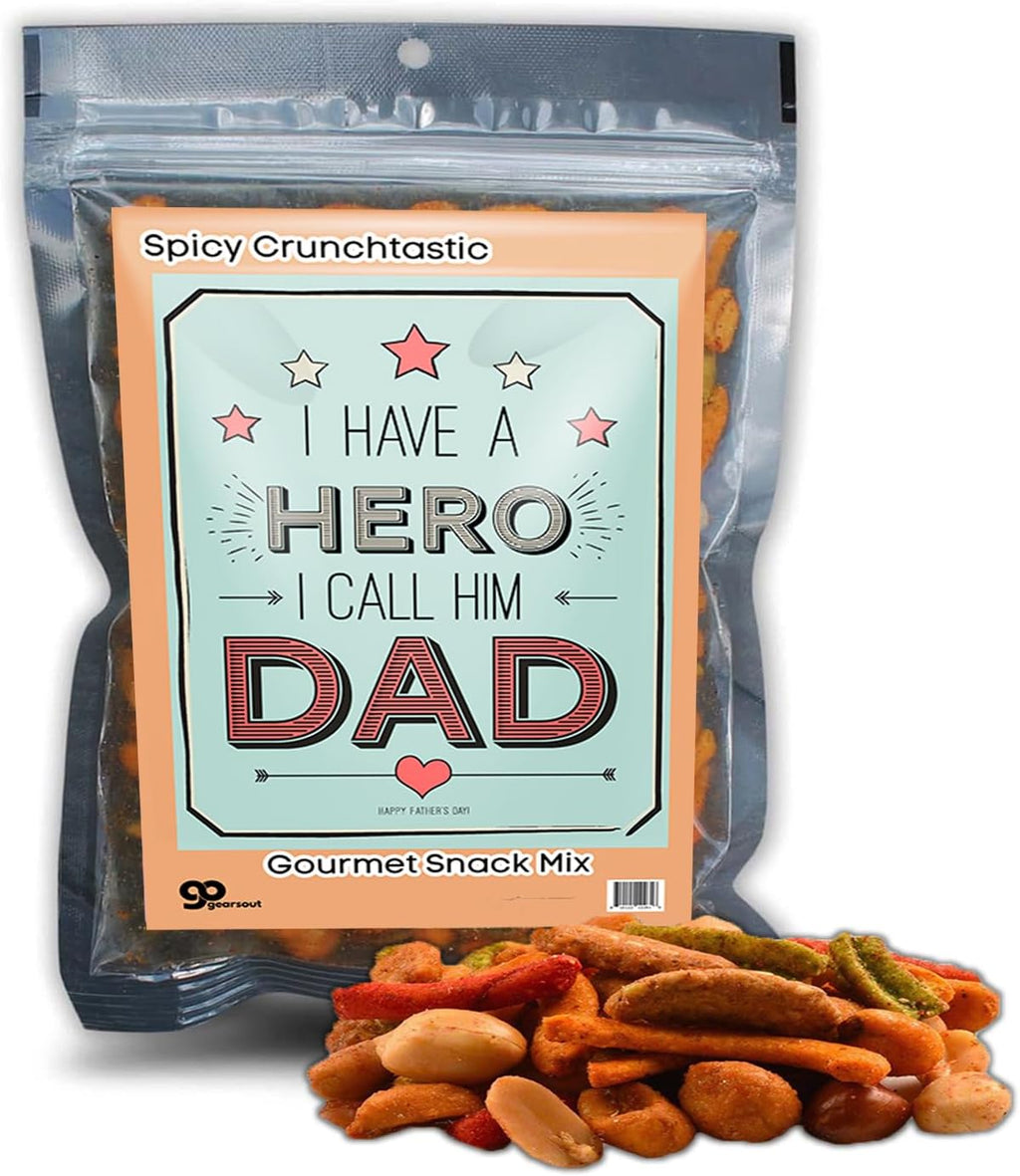 Hero Called Dad Snack Mix - Delight Crunchy Nuts - Father's Day Gift - Irresistible Blend for Dads with a Taste for Adventure