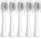 Compatible with Gleem Electric Toothbrush - Premium Replacement Toothbrush Heads, 5-Pack (White)