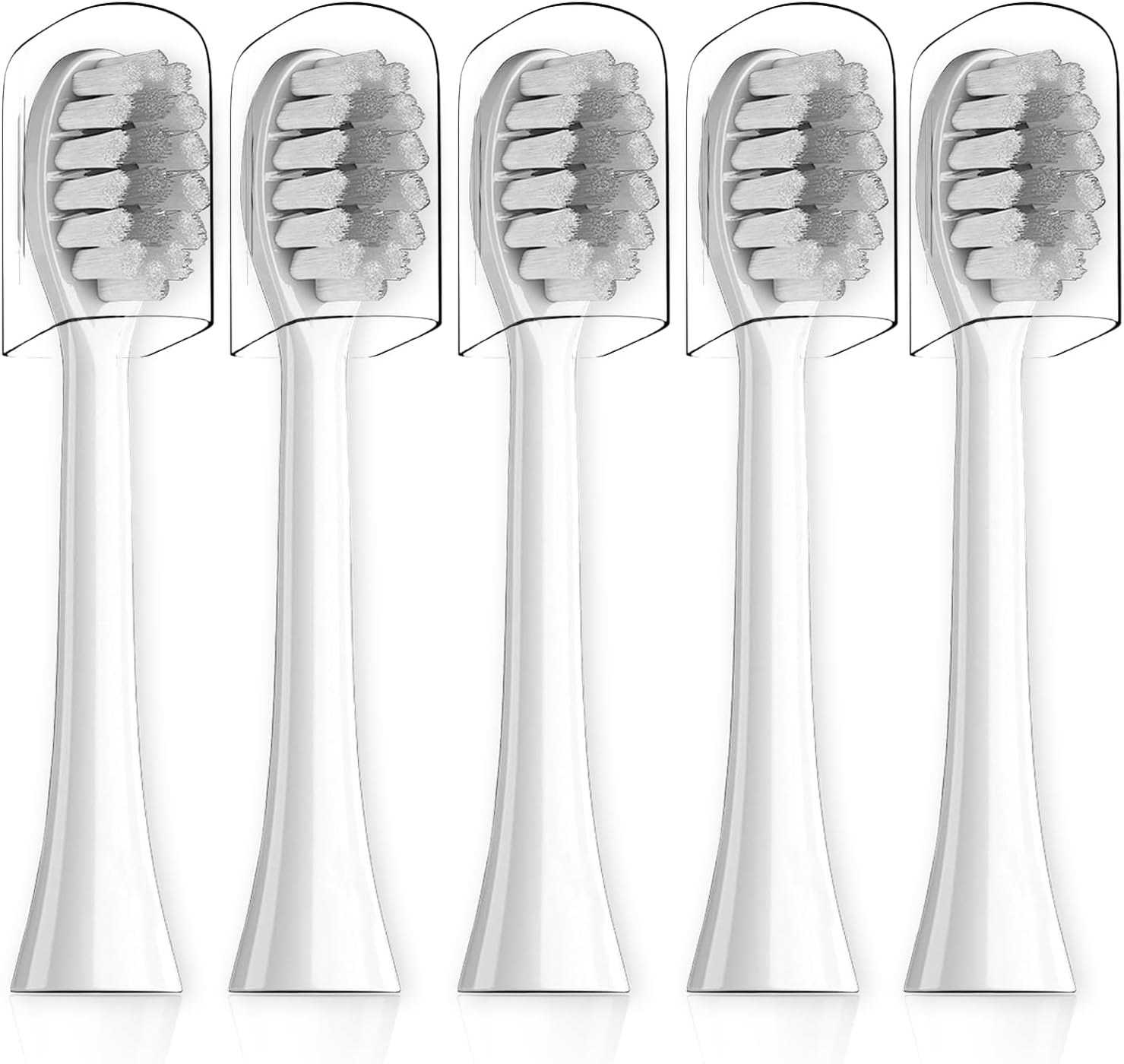 Compatible with Gleem Electric Toothbrush - Premium Replacement Toothbrush Heads, 5-Pack (White)
