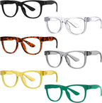 Eyekepper 6 Pack Metalless Reading Glasses with Screwless Spring Hinges Large Frame Readers for Men +2.50