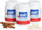 Epic 100% Xylitol Cinnamon Chewing Gum - Sugar Free, Aspartame Free Dental Gum - Supports Oral Health & Fresh Breath - 50 Pieces (Pack of 3)