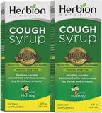 HERBION Naturals Cough Syrup with Honey, Relieve Cough & Soothes Sore Throat, Optimizes Immune, Promotes Lung Function, for Adults & Kids 13 Months+, 5 Fl Oz, Pack of 2