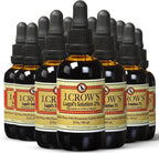 J.CROW'S® Lugol's Solution of Iodine 2% 2 oz (12 Bottles) – Premium Iodine & Potassium Iodide Liquid, Gluten &, Alcohol-Free Natural Brine Extract, No Expiration