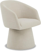 Swivel Dining Chairs Modern Accent Armchair Side Deskchair for Diningroom Vanity Bedroom Livingroom Reading Room,Linen,1 Box