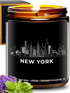 New York City Candle, House Warming Gifts for New Yorkers, Unique NYC Souvenirs & Gifts Ideas for Men and Women, Ideal NY City Themed Presents for Friends, Birthday, Christmas, Moving Away, Gift-Ready