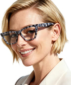 OCCI CHIARI Wide Reading Glasses Women Cat Eye Readers with Spring Hinge