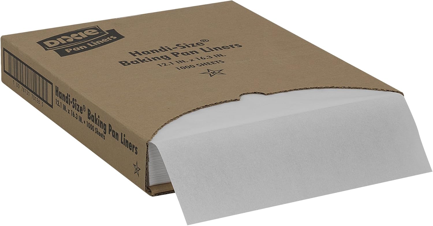 Dixie Grease-Proof Non-Stick Pan Liner by GP PRO (GEORGIA-PACIFIC), White, HS1000, 16.38'' Length x 12.19" Width, (Case of 1,000)