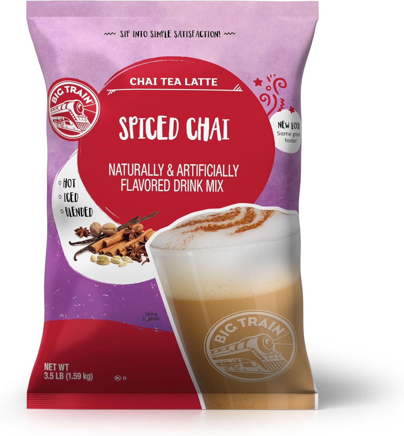 Big Train Spiced Chai Tea Latte Beverage Mix, 3.5 Pound (Pack of 1)