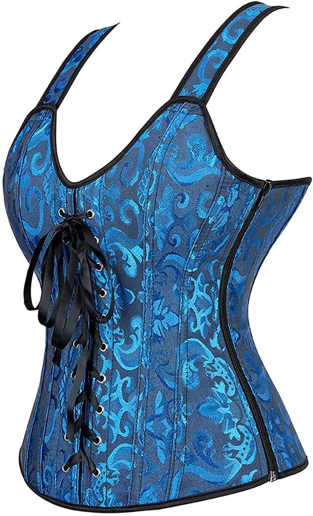 Women's Gothic Brocade Strap Plus Size Bustiers Corsets Top