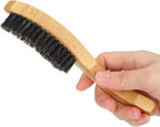 Professional Men Beard Brush, Multipurpose Wooden Brush for Oil Head Styling, Ergonomic Beard Grooming Brush with Long Handle, Light Portable Face Grooming Tool for Home Travel