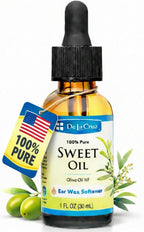 De La Cruz Ear Wax Remover and Earwax Softener, 100% Pure Sweet Oil for ears, Gentle and Natural Ear Oil - 1 Fl OZ