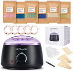 Waxer II Deluxe Waxing Kit for Women and Men Non-Sticky, Teflon-Coated - Wax Warmer for Hair Removal incl. 600g Wax Beads, 30 Spatulas
