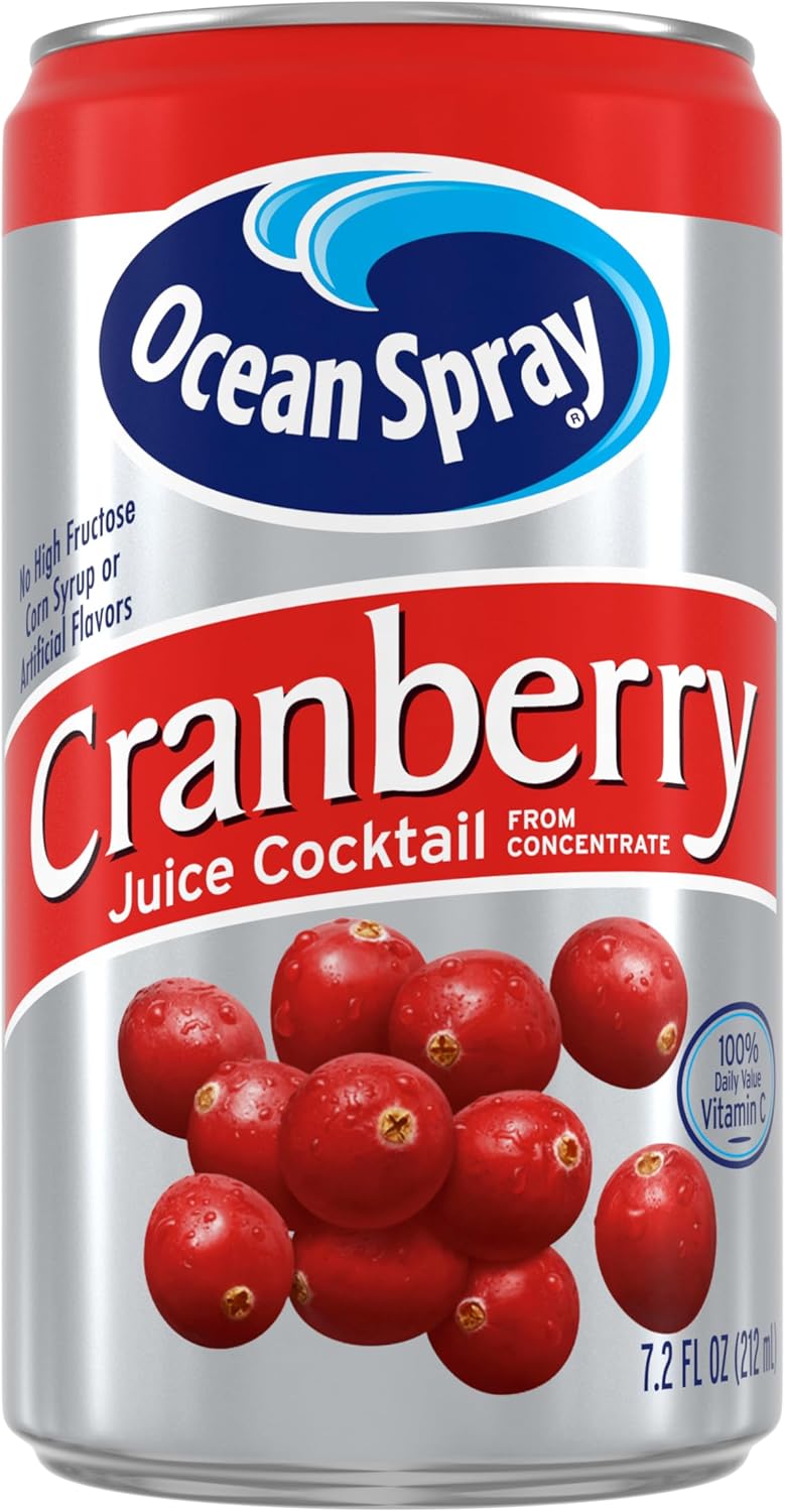Ocean Spray Cranberry Juice Cocktail, 7.2 oz Cans (Pack of 24)