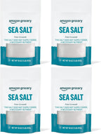Amazon Grocery, Sea Salt, Fine Ground, 16 Oz (Pack of 4)