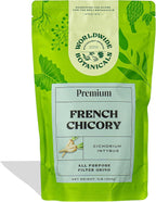 Worldwide Botanicals French Chicory Root, 1 Pound - Brew Like Coffee, Blend Roasted Chicory Root With Coffee, Prebiotic, Acid Free, Caffeine Free, Kosher