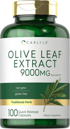 Carlyle Olive Leaf Extract Capsules | 100 Count | Non-GMO, Gluten Free | High Potency Supplement