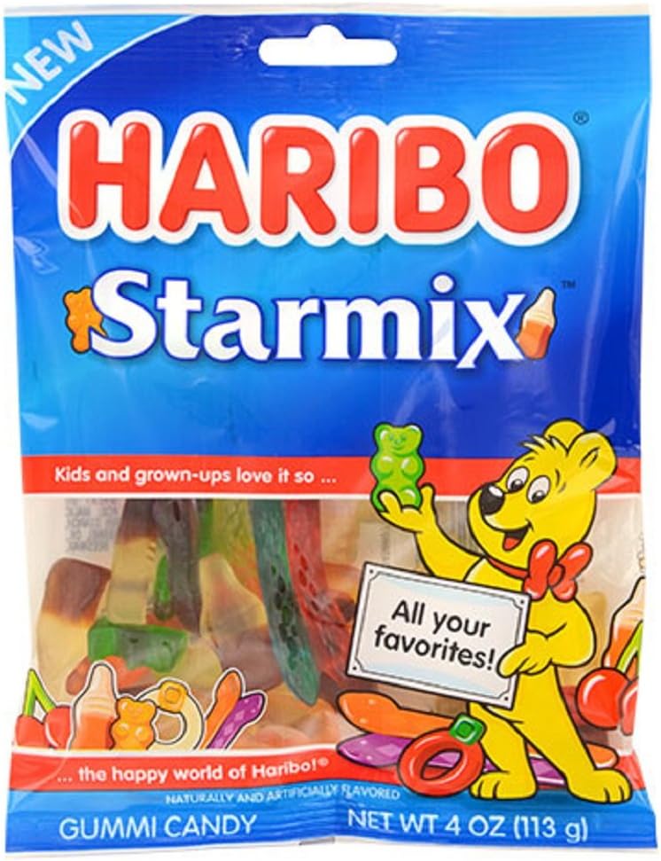 Haribo Starmix Gummi Candy, All Your Favorites, 4 Oz. Bag (One Bag)