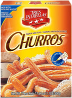 TRES ESTRELLAS Homemade Churro Mix, Includes Piping Bag & Nozzle, Easy to Prepare, 17.6 oz (Pack of 12) | Crispy Texture | Authentic Mexican Flavor for Homemade Treats
