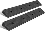 DNA Motoring 2pcs 2.1" Rise Rubber Curb Ramp Heavy Duty Loading Driveway Ramp Threshold Ramps 38.6" L x 5.9" W x 2.1" H for Loading Dock, Warehouse, Wheelchair, Motorcycles, Cars, TOOLS-00643