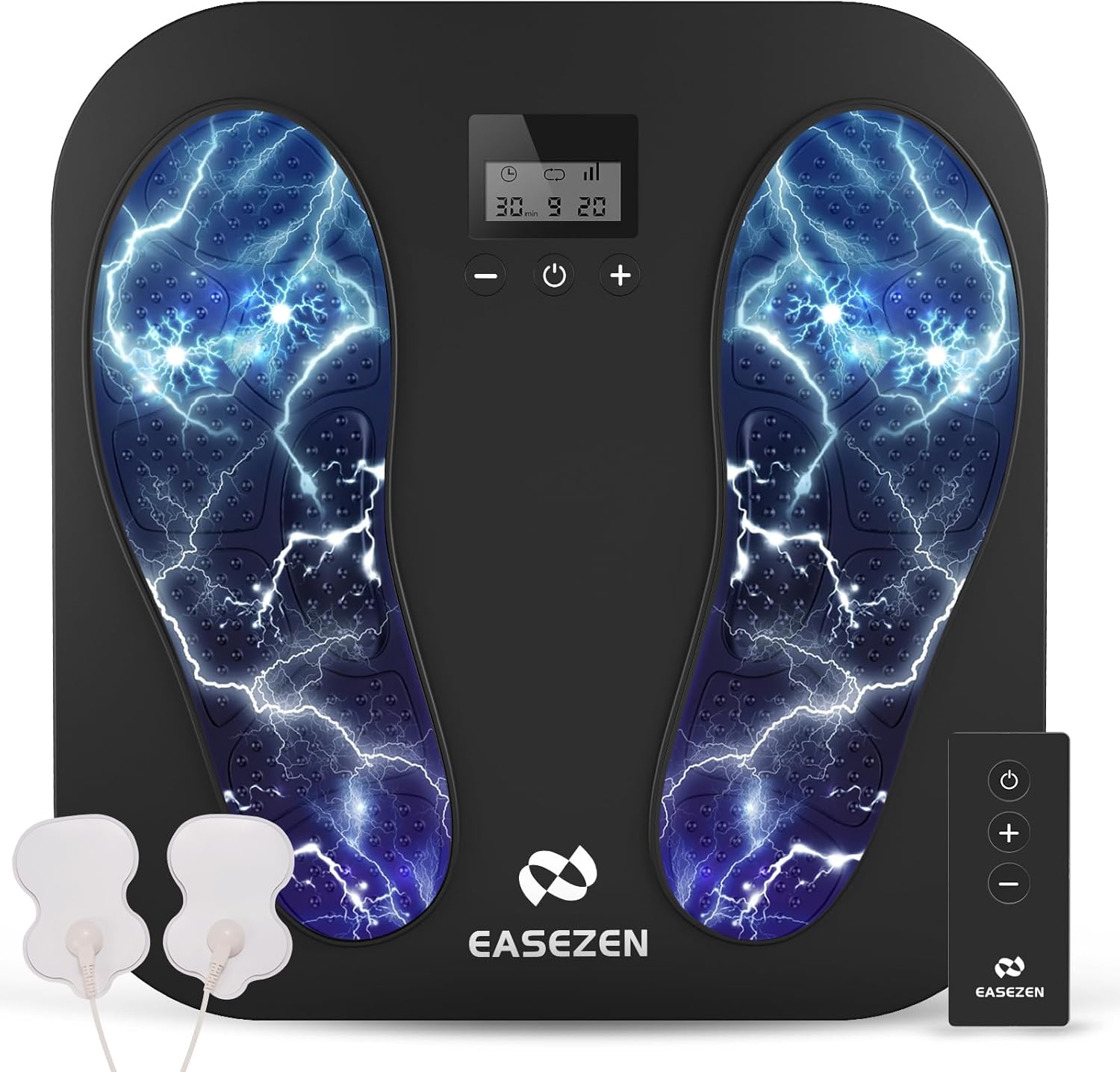 EaseZen Foot Massager for Neuropathy, Rechargeable TENS EMS Foot Stimulator with 10 Modes 20 Intensities, Feet Circulation Stimulator for Neuropathy, Plantar Fasciitis, Gifts for Mom Dad