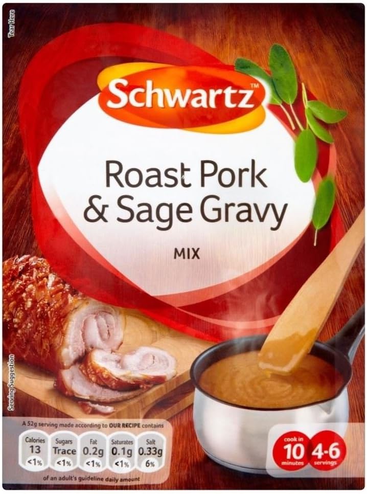 Schwartz Roast Pork & Sage Gravy Mix (25g) - Pack of 6