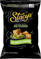 Stacy’s Pita Chips, Fire Roasted Jalapeno, No Artificial Colors or Flavors, 7.33 oz Bag