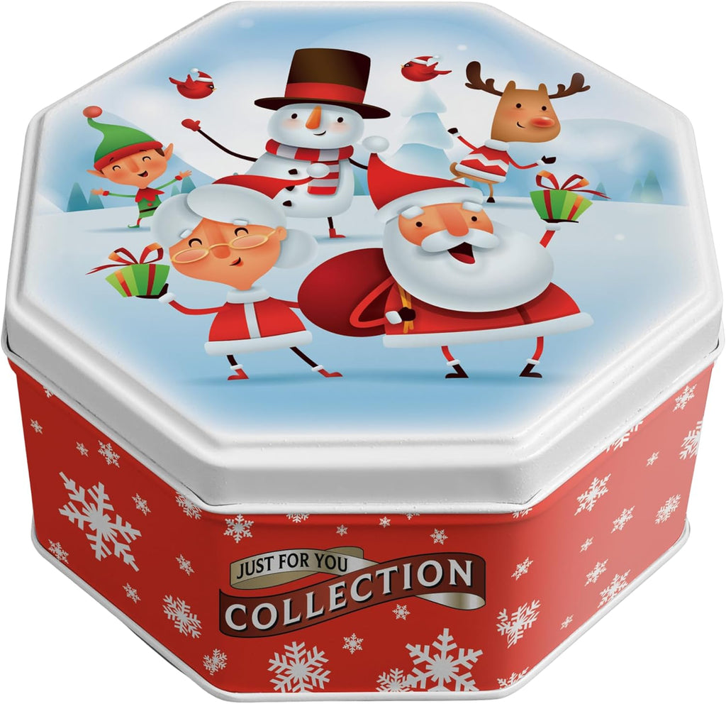 Campbells Shortbread Petticoat Tails Christmas Tin 4.1 Oz (115g) - Santa Family Tin, Pure Butter Scottish Shortbread Christmas Cookies from Scotland, British Holiday Biscuits & Scottish Treats Gift