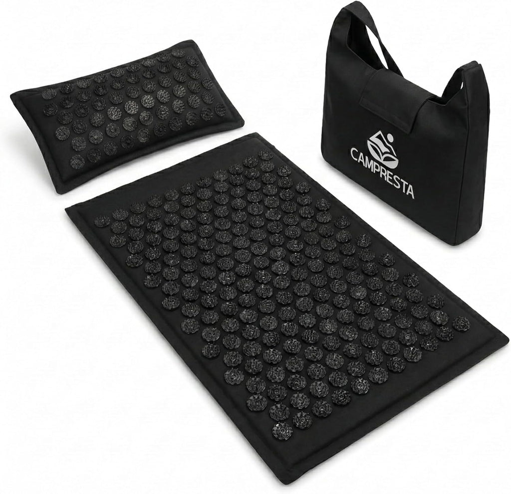 Acupressure Mat and Pillow Set, Mat with HIPS Spikes for Back/Neck Pain Relief, Sciatic, Headache, Stress and Muscle Relaxation