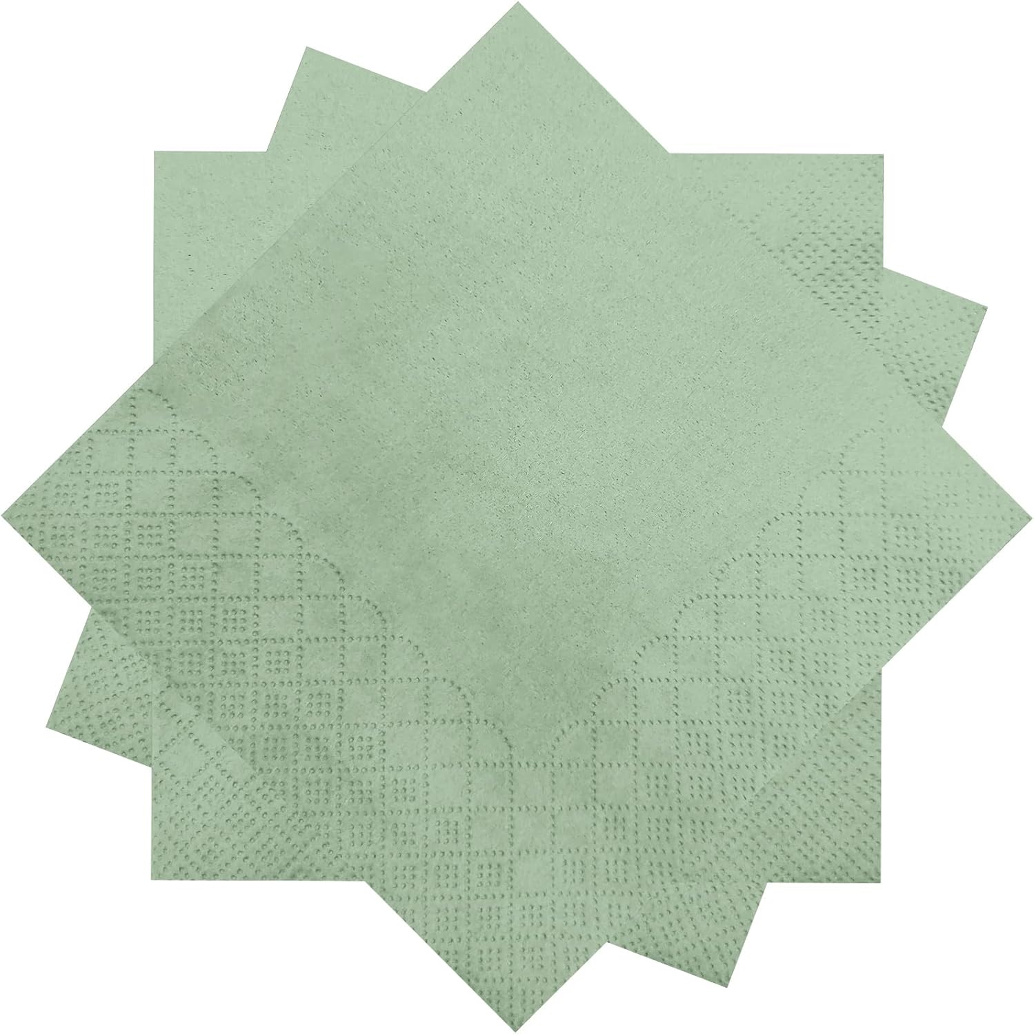 300 Count Sage Green Beverage Napkins,2-Ply Green Cocktail Napkins,Disposable Sage Green Party Napkins for Dinner Wedding Birthday Party